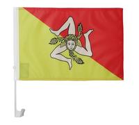 AZ FLAG Bandiera per Auto Sicilia 45x30cm - BANDIERINA da Auto SICILIANA - Italia 30 x 45 cm