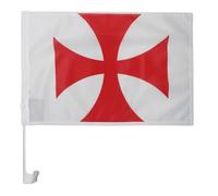 AZ FLAG Bandiera per Auto Templari Ordine Del Tempio 45x30cm - Bandierina da Auto Gonfalone Baussant 30 x 45 cm, Car Flag