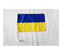 BANDIERA PER AUTO UCRAINA 45x30cm - BANDIERINA DA AUTO UCRAINA 30 x 45 cm - AZ FLAG