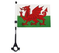 AZ FLAG Bandiera per Bici Galles 21x14cm - GAGLIARDETTO BANDIERINA Gallese 14 x 21 cm