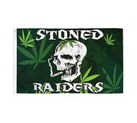 AZ FLAG Bandiera Pirata Fumatore Stoned Raiders 150x90cm - Bandiera Pirata Rasta 90 x 150 cm