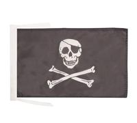 AZ FLAG Bandiera Pirata Teschio 45x30cm - BANDIERINA dei Pirati 30 x 45 cm cordicelle