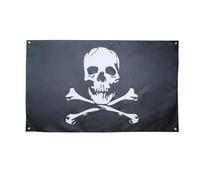 AZ FLAG Bandiera pirata teschio e ossa 150 x 90 cm con 4 occhielli, Padiglione corsaro per balcone o parete