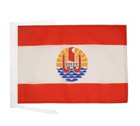 BANDIERA POLINESIA FRANCESE 45x30cm - BANDIERINA TAHITIANA - FRANCIA 30 x 45 cm cordicelle - AZ FLAG