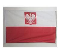BANDIERA POLONIA CON AQUILA 90x60cm per esterno - BANDIERA POLACCA CON STEMMA 60 x 90 cm - AZ FLAG