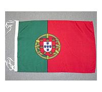 AZ FLAG Bandiera Portogallo 45x30 cm - Bandierina Portoghese 30x45 cm Cordicelle