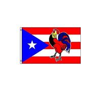 AZ FLAG Bandiera Portorico con Gallo 150x90cm - Bandiera PORTORICANA - Porto Rico 90 x 150 cm