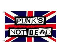 BANDIERA PUNKS NOT DEAD 90x60cm - BANDIERA INGLESE - REGNO UNITO 60 x 90 cm - AZ FLAG