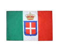 BANDIERA REGNO D'ITALIA CORONA 90x60cm - BANDIERA REALE ITALIANA 60 x 90 cm foro per asta - AZ FLAG
