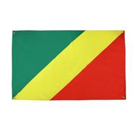 AZ FLAG Bandiera Repubblica del Congo 150 x 90 cm con 4 occhielli, Padiglione Congolese per balcone o parete
