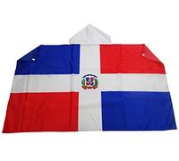 AZ FLAG Bandiera Repubblica Dominicana, 150 x 90 cm, mantello bandiera domenicana, 100% poliestere, con maniche integrate, body flag 80 g