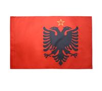 AZ FLAG Bandiera Repubblica Popolare SOCIALISTA D'ALBANIA 1946-1992 150x90cm - Bandiera ALBANESE 90 x 150 cm Foro per Asta
