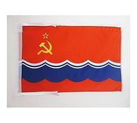AZ FLAG Bandiera Repubblica Socialista Sovietica Estone 1940-1990 45x30 cm - Bandierina Rss D'Estonia 30x45 cm Cordicelle
