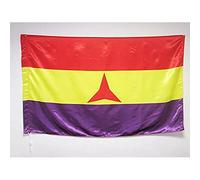 AZ FLAG Bandiera Repubblica Spagnola BRIGATE INTERNAZIONALI 150x90cm Raso - Bandiera Spagna REPUBBLICANA 90 x 150 cm Foro per Asta
