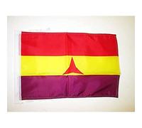 AZ FLAG Bandiera Repubblica Spagnola Brigate Internazionali 45x30 cm - Bandierina Spagna Repubblicana 30 x 45 cm Cordicelle