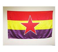 AZ FLAG Bandiera Repubblica Spagnola Esercito Popolare 150x90cm Raso - Bandiera Spagna REPUBBLICANA 90 x 150 cm Foro per Asta