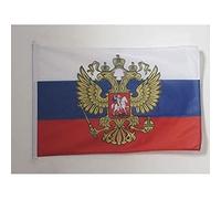 BANDIERA RUSSIA CON AQUILA 90x60cm per esterno - BANDIERA RUSSA CON STEMMA 60 x 90 cm - AZ FLAG