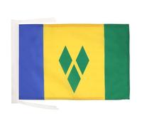 AZ FLAG Bandiera Saint Vincent E Grenadine 45x30cm - BANDIERINA CARAIBE 30 x 45 cm cordicelle