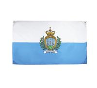 AZ FLAG Bandiera San Marino 150 x 90 cm con 4 occhielli, bandiera San Marinese per balcone o parete