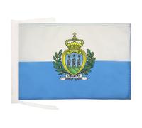 AZ FLAG Bandiera San Marino 45x30 cm - Bandierina Sammarinese 30x45 cm Cordicelle