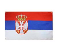 AZ FLAG Bandiera Serbia 150 x 90 cm con 4 occhielli, bandiera serba per balcone o parete