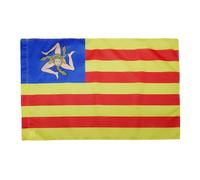 BANDIERA SICILIA INDIPENDENTISTA 90x60cm - BANDIERA SICILIANA NAZIONALISTA 60 x 90 cm foro per asta - AZ FLAG