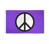 BANDIERA SIMBOLO PACE VIOLA 150x90cm - BANDIERA DELLA PACE VIOLA 90 x 150 cm - AZ FLAG