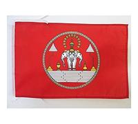 AZ FLAG Bandiera Standardo Reale Di Laos 1945-1975 45x30 cm - Bandierina Del Regno Laotiano 30x45 cm Cordicelle