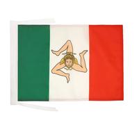 AZ FLAG Bandiera Stato Di Sicilia 1848-1849 45x30 cm - Bandierina Rivoluzione Siciliana 30x45 cm Cordicelle