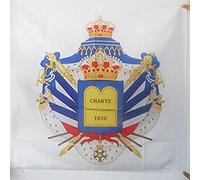 AZ FLAG Bandiera Stemma MONARCHIA di LUGLIO RESTAURAZIONE Francese 90x90cm - Bandiera Blasone Regno di Francia 90 x 90 cm Foro per Asta