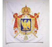AZ FLAG Bandiera Stemma Napoleone Iii Secondo Impero Francese 90 x 90 cm - Bandiera Blasone Francia 90 x 90 cm Foro per Asta
