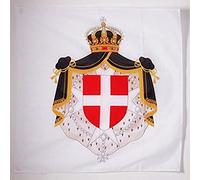 AZ FLAG Bandiera Stemma Ordine di Malta 90 x 90 cm - Bandiera Blasone San Giovanni di Gerusalemme 90 x 90 cm Foro per Asta