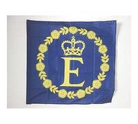BANDIERA STENDARDO PERSONALE DELLA REGINA ELISABETTA II 90x90cm - BANDIERA DELLA REGINA DEL COMMONWEALTH 90 x 90 cm foro per asta - AZ FLAG