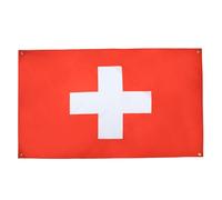 AZ FLAG Bandiera svizzera 150 x 90 cm con 4 occhielli, bandiera elvetica per balcone o parete