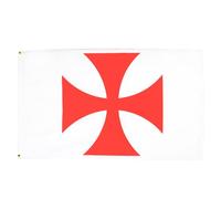 AZ FLAG Bandiera Templari Ordine del Tempio 150x90cm - Bandiera GONFALONE BAUSSANT 90 x 150 cm