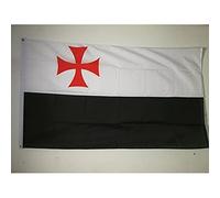 AZ FLAG Bandiera Templari Ordine del Tempio CROCIATA 90x60cm - Bandiera GONFALONE BAUSSANT 60 x 90 cm