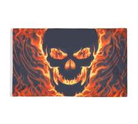 AZ FLAG Bandiera Teschio con Fuoco 150x90cm - Bandiera dei Pirati - Pirata 90 x 150 cm
