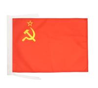 BANDIERA URSS 45x30cm - BANDIERINA ROSSA COMUNISTA - RUSSIA 30 x 45 cm cordicelle - AZ FLAG