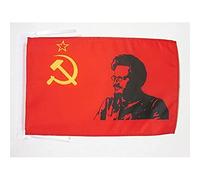 AZ FLAG Bandiera Urss Con Trotsky 45x30 cm - Bandierina Comunista - Trotskismo 30x45 cm Cordicelle