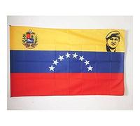 AZ FLAG Bandiera Venezuela con Hugo Chavez 150x90 cm Poliestere 100D Asola | Uso interno ed esterno bandiera decorativa venezuelana doppie cuciture e bordi rinforzati con guaina per asta