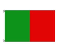AZ FLAG Bandiera Verde E Rosso 150x90cm - Bandiera Verde E Rossa 90 x 150 cm