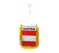 AZ FLAG Gagliardetto Austria 15x10cm con Ventosa - BANDIERINA per Auto AUSTRIACA 10 x 15 cm