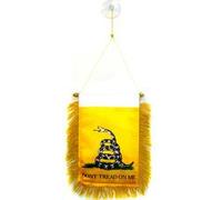 AZ FLAG Gagliardetto Gadsden Non CALPESTARMI 15x10cm con Ventosa - BANDIERINA per Auto Dont Tread ON Me 10 x 15 cm
