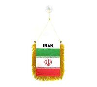 AZ FLAG Gagliardetto Iran 15x10cm con Ventosa - BANDIERINA per Auto IRANIANA 10 x 15 cm