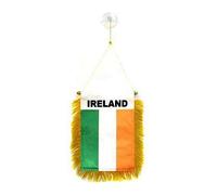 AZ FLAG Gagliardetto Irlanda 15x10cm con Ventosa - BANDIERINA per Auto Irlandese 10 x 15 cm