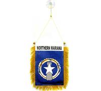 AZ FLAG Gagliardetto Isole Marianne 15x10cm con Ventosa - BANDIERINA per Auto STATUNITENSE 10 x 15 cm