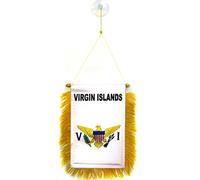 AZ FLAG Gagliardetto Isole Vergini Americane 15x10cm con Ventosa - BANDIERINA per Auto STATUNITENSE 10 x 15 cm