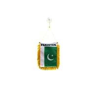 AZ FLAG Gagliardetto Pakistan 15x10cm con Ventosa - BANDIERINA per Auto PAKISTANA 10 x 15 cm