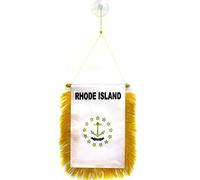 AZ FLAG Gagliardetto Rhode Island 15x10cm con Ventosa - BANDIERINA per Auto Stato Americano - USA - Stati Uniti 10 x 15 cm