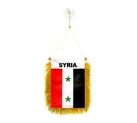 AZ FLAG Gagliardetto Siria 15x10cm con Ventosa - BANDIERINA per Auto SIRIANA 10 x 15 cm
